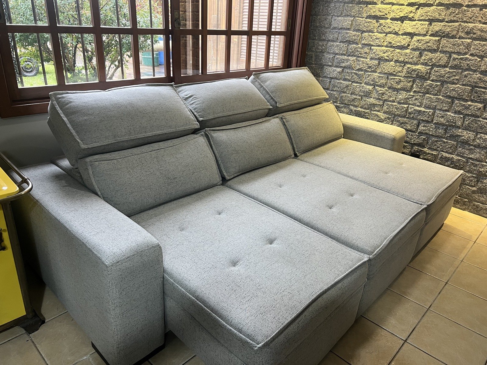 Sofá residencial higienizado em Florianópolis